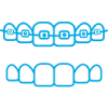 teeth with braces icon